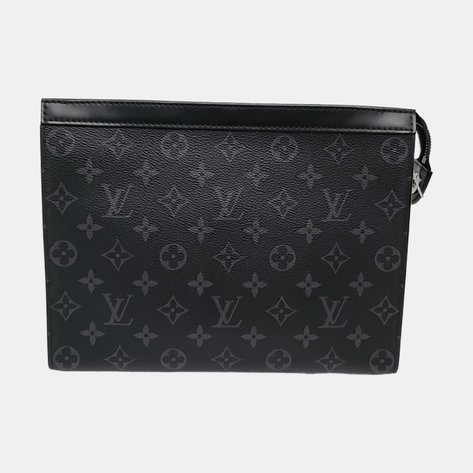 Pochette Voyag MM Monogram Coated Canvas Black