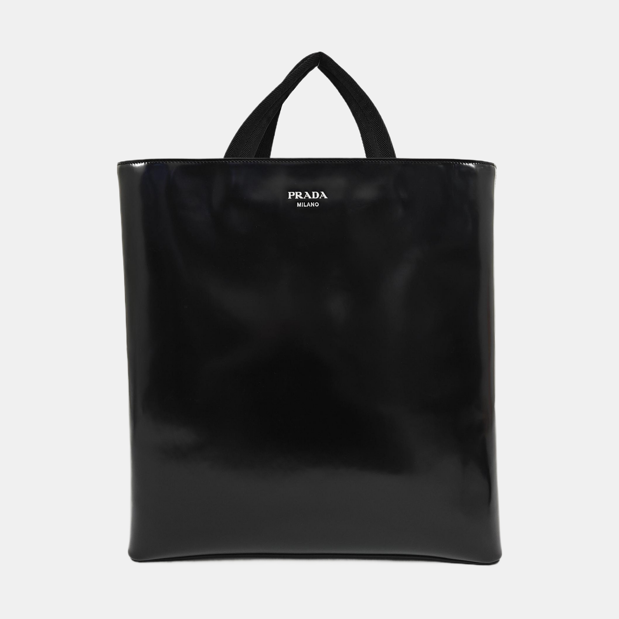 Calfskin Top Handle Bag Black