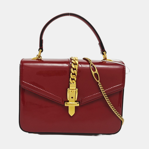 Authenticated pre-owned  Sylvie 1969 Mini Patent Leather Red - Shoulder Bag at Looply
