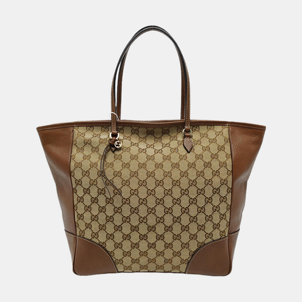 Bree Medium Monogram Canvas Beige