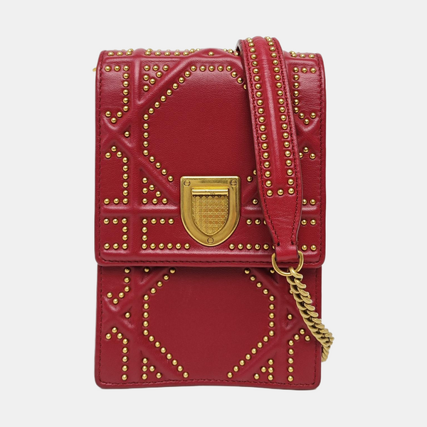 Diorama Cannage Calfskin Red
