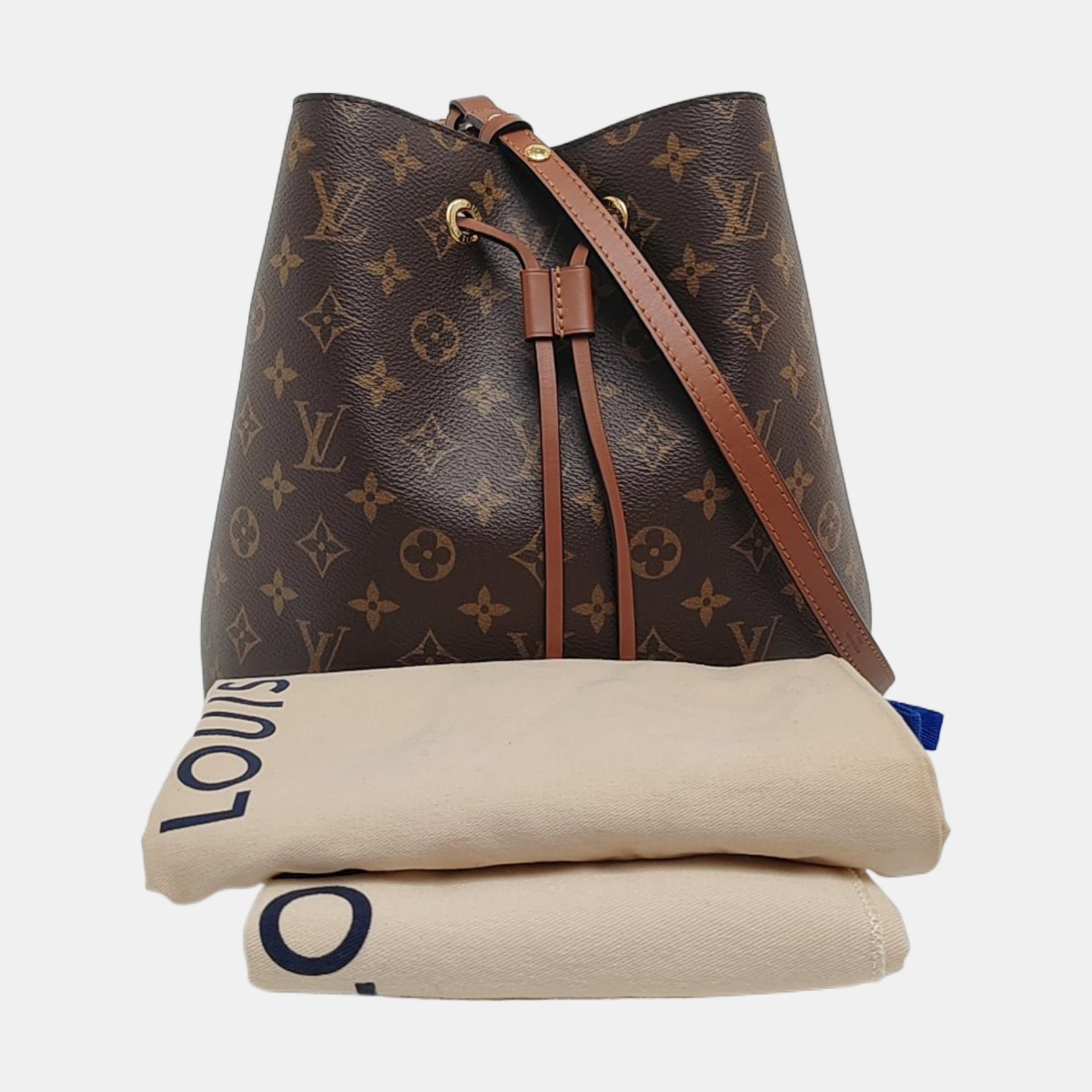 NÉONOÉ MM Monogram Coated Canvas Brown