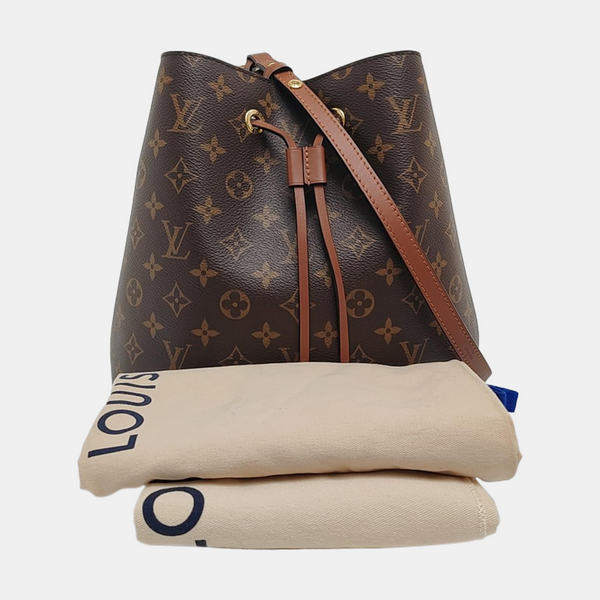 NÉONOÉ MM Monogram Coated Canvas Brown