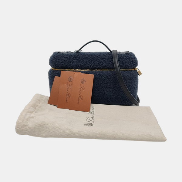Fabric Top Handle Bag Blue