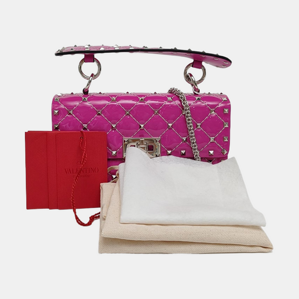 Spike Up Quilted Patent Leather Purple