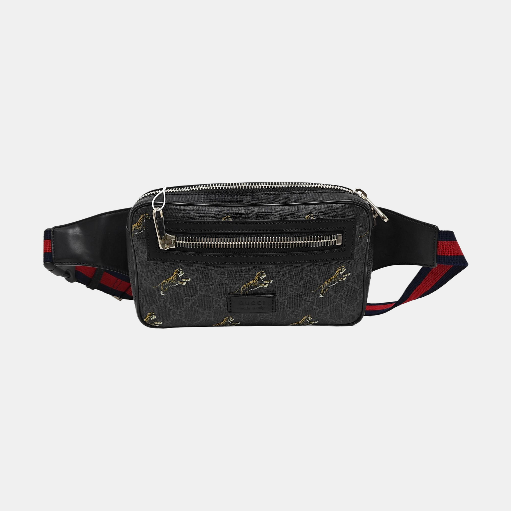 GG Supreme Monogram Coated Canvas Black