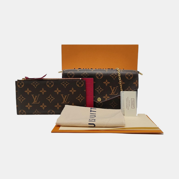 FÉLICIE Monogram Coated Canvas Brown