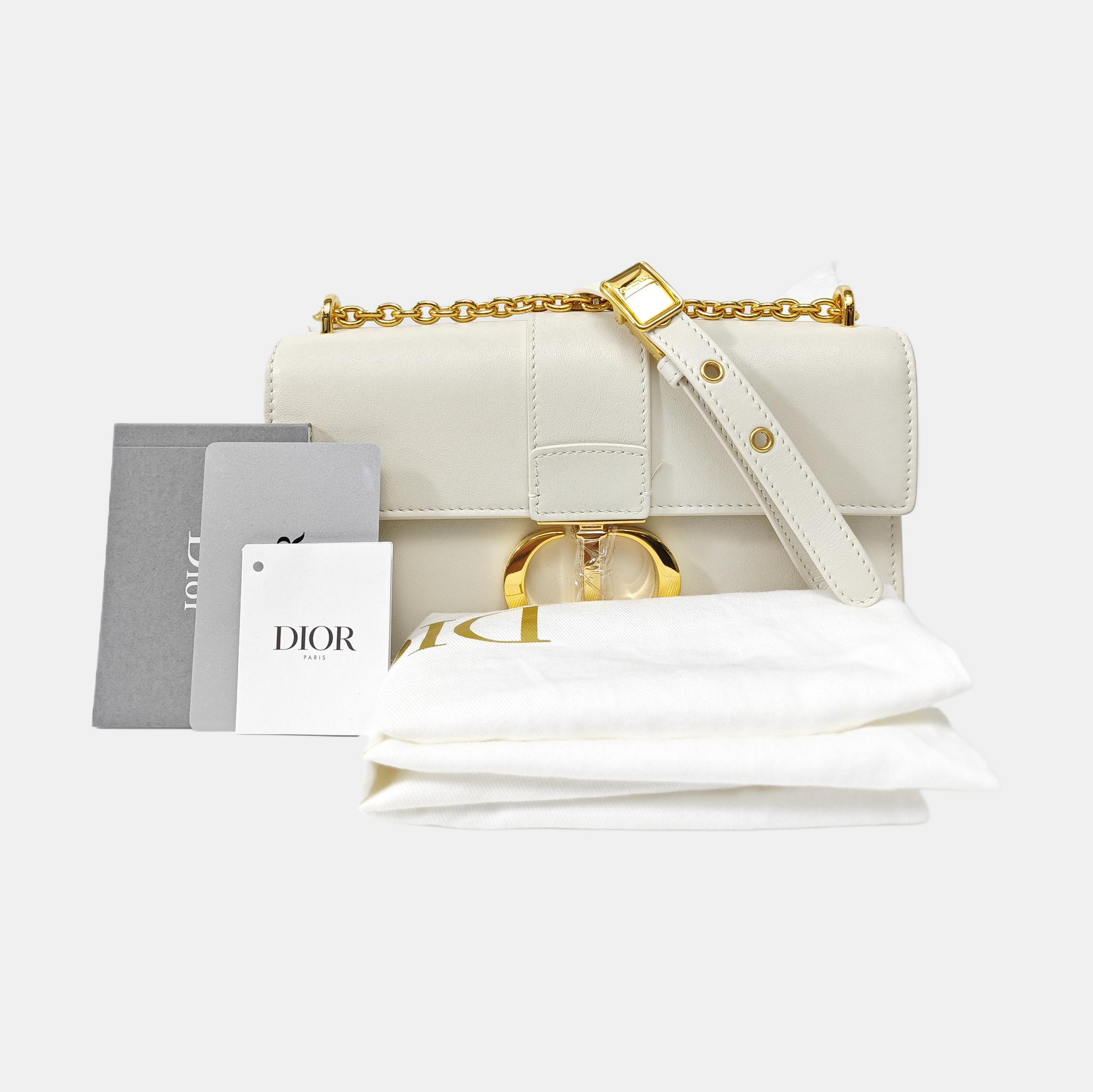 30 Montaigne East-West Calfskin White