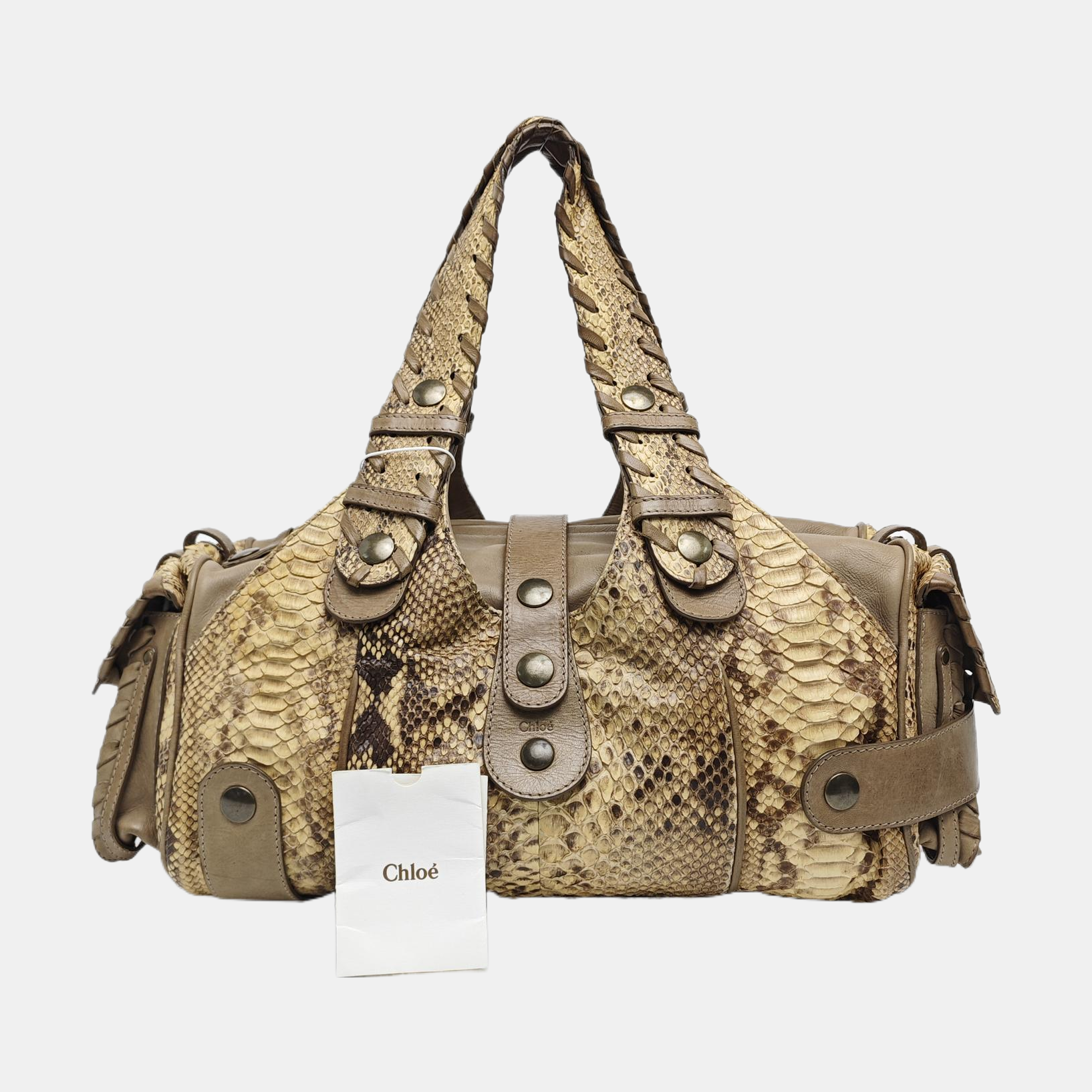 Calfskin Shoulder Bag Beige