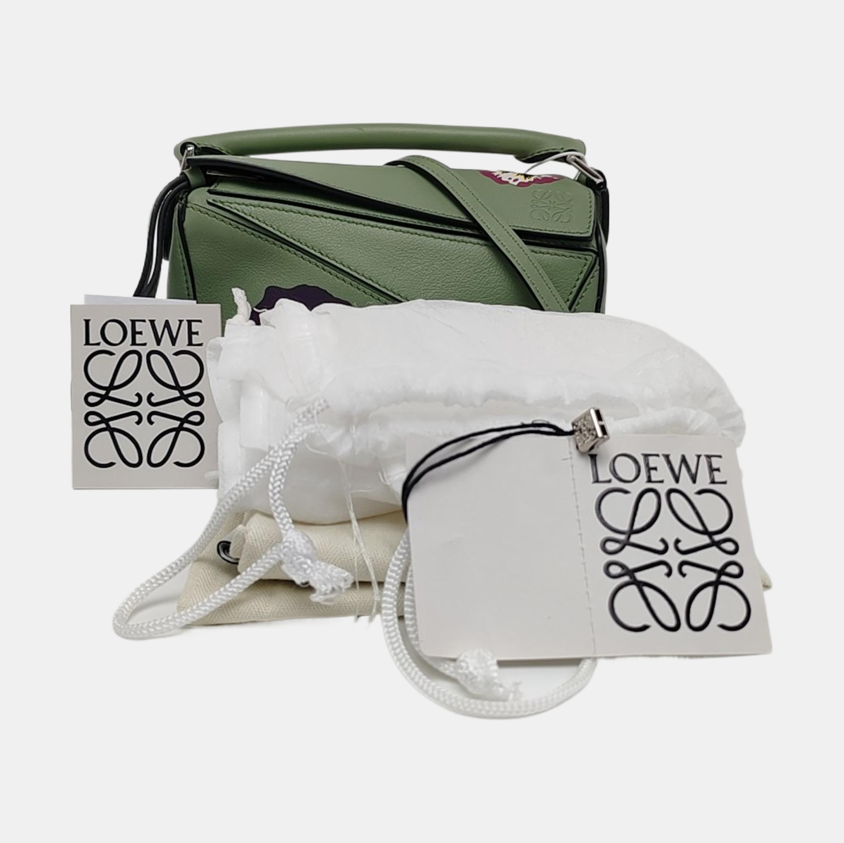 Authenticated pre-owned  Puzzle Mini Calfskin Green - Shoulder Bag at Looply