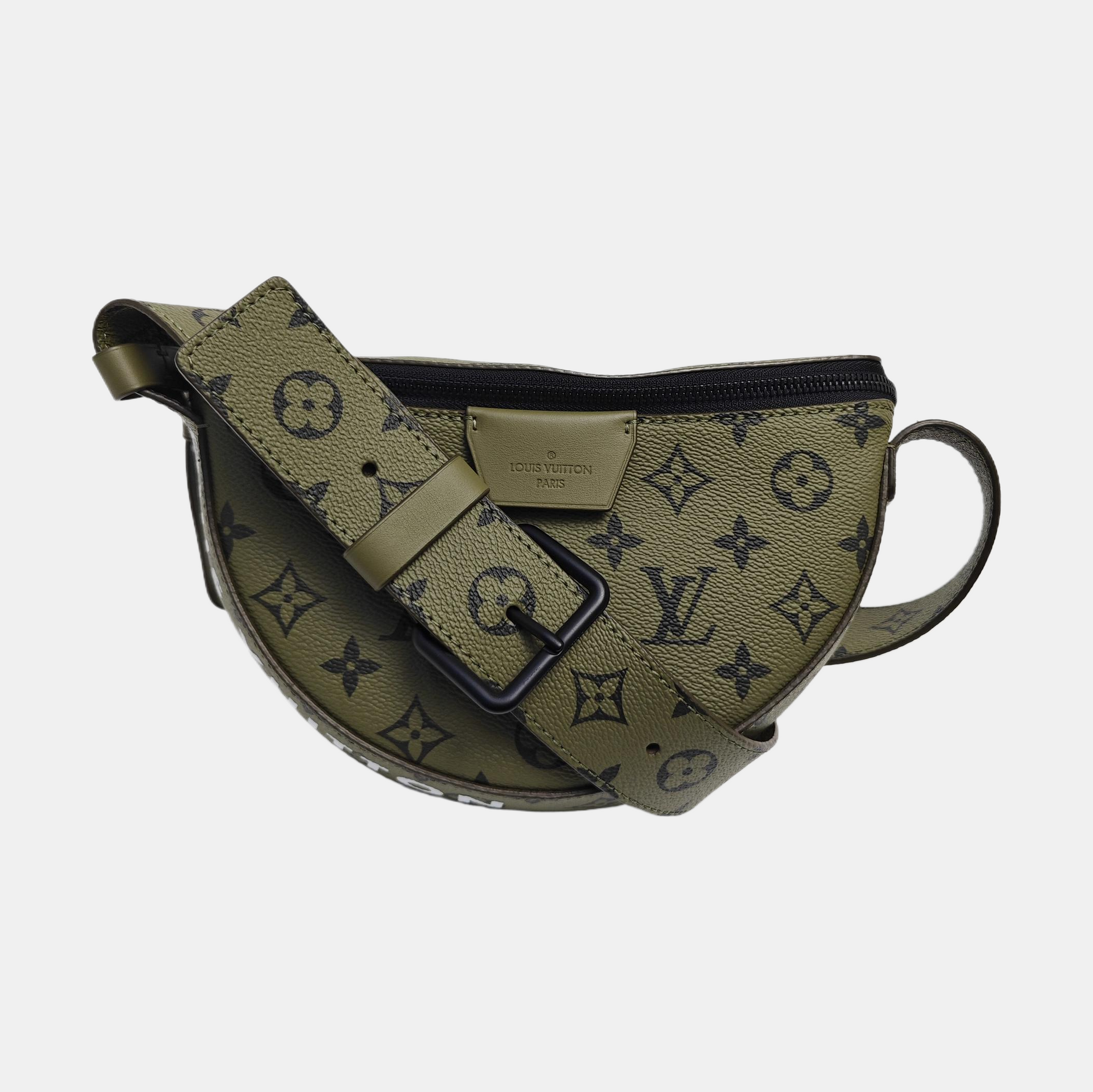 Monogram Coated Canvas Shoulder Bag Green