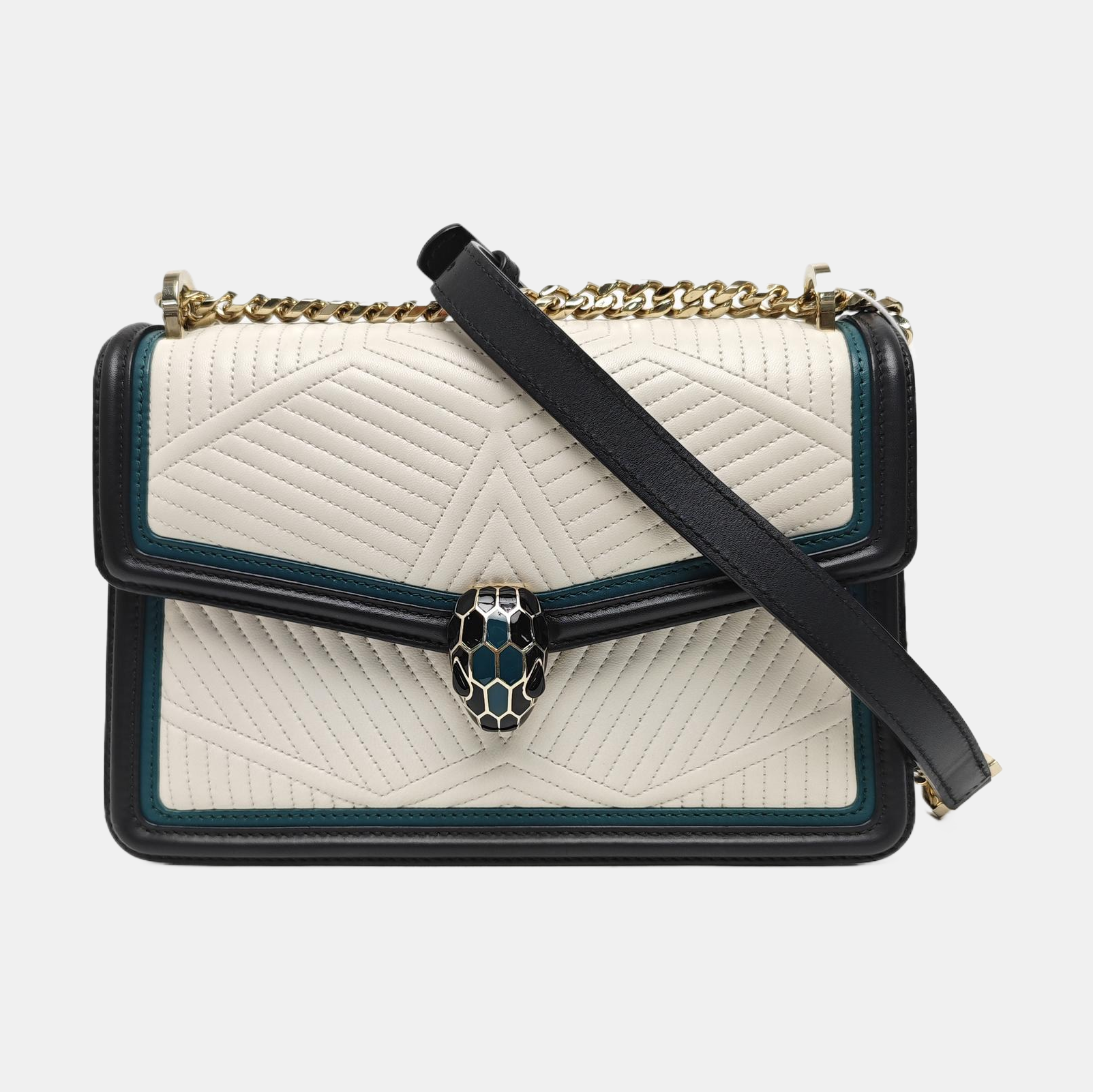 SERPENTI FOREVER Small Quilted Calfskin White