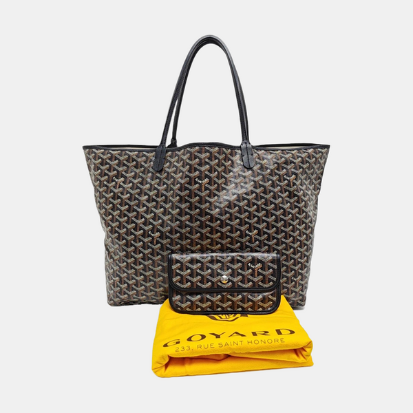 Coated Canvas Tote Bag Black