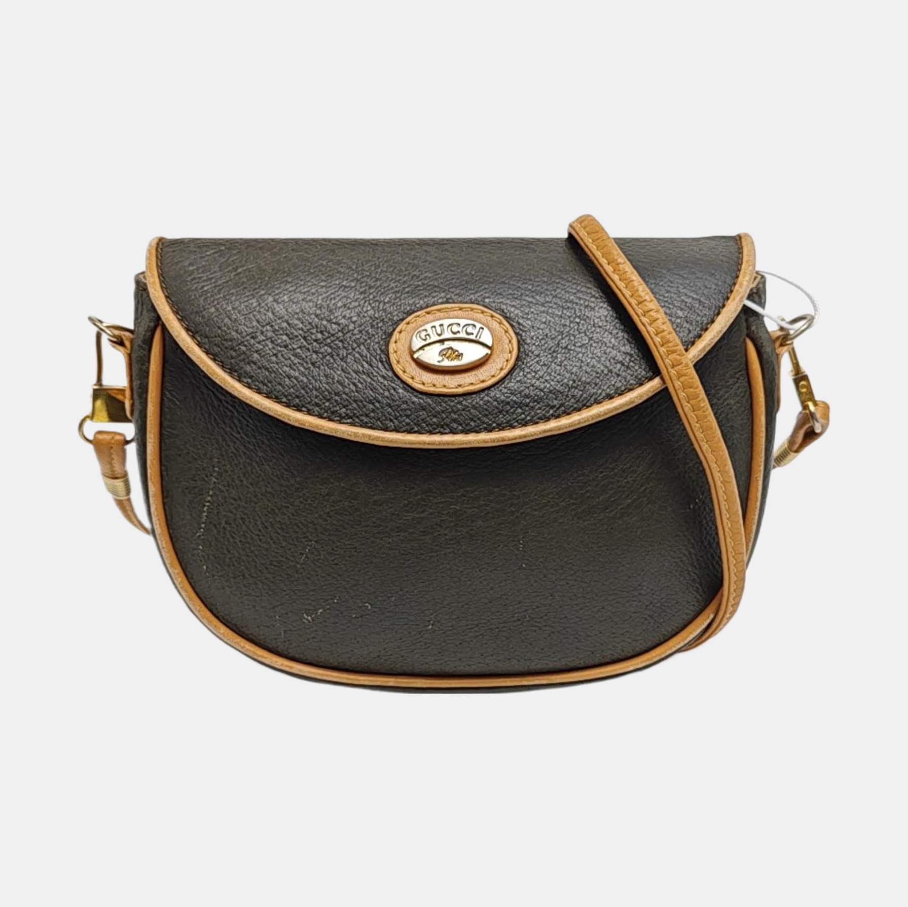 Calfskin Crossbody Bag Brown
