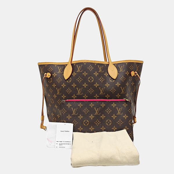 NEVERFULL MM Monogram Coated Canvas Brown