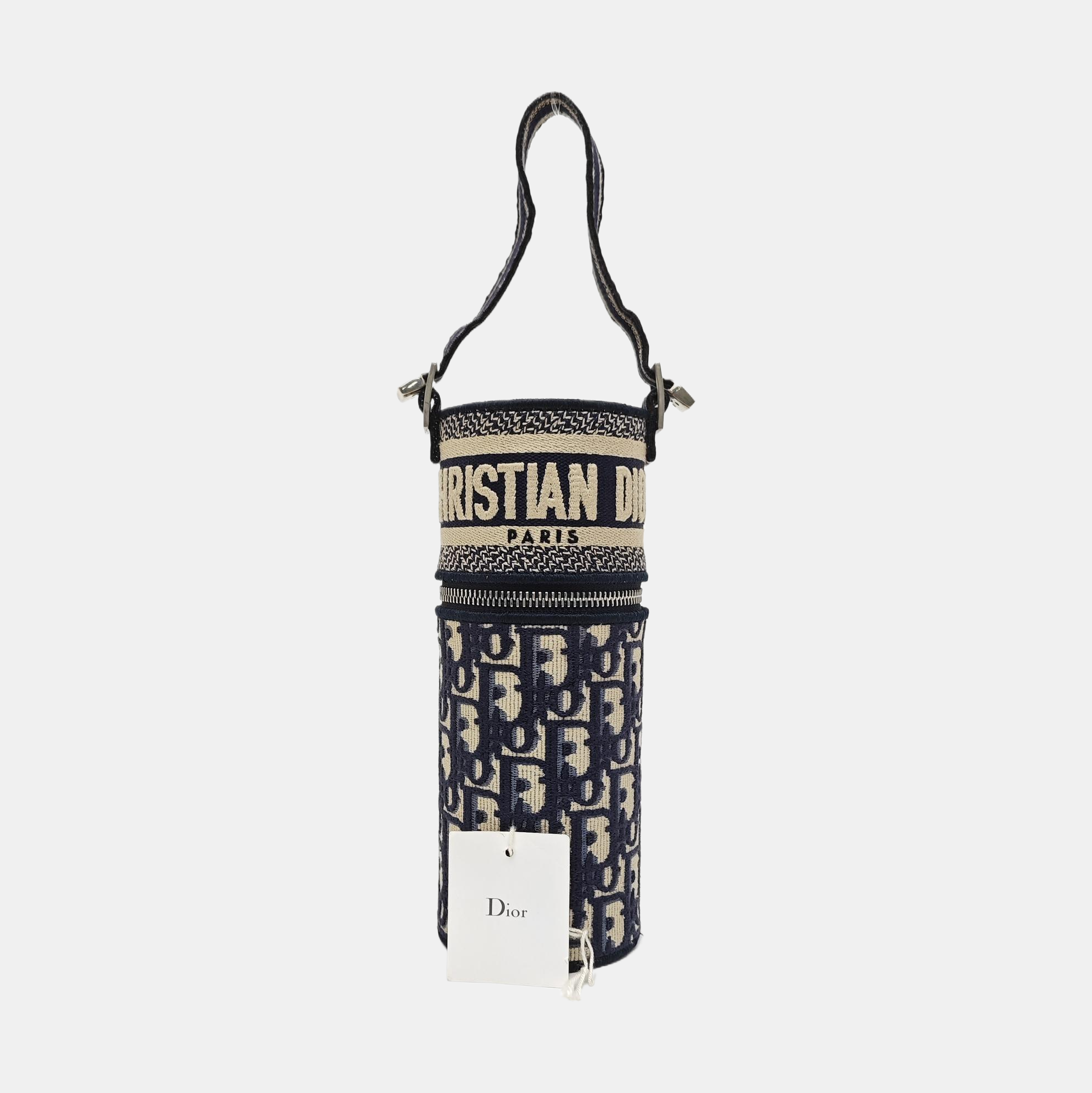 Oblique Canvas Top Handle Bag Large Blue