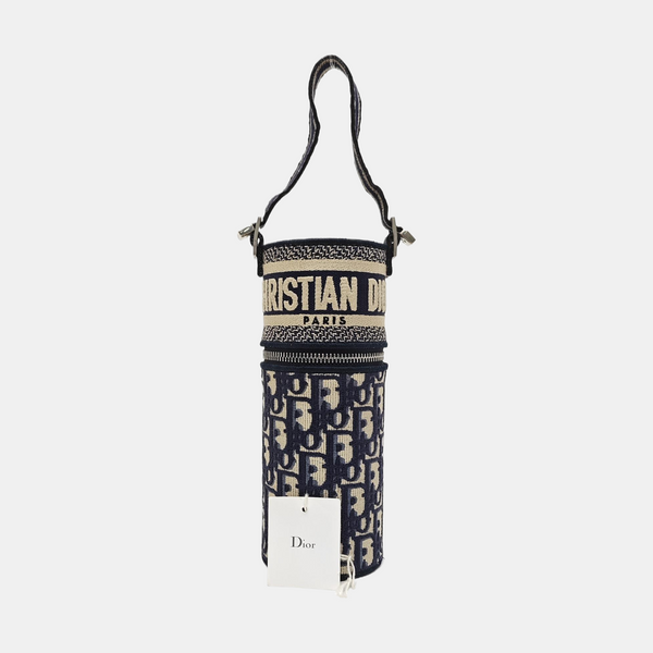 Oblique Canvas Top Handle Bag Large Blue