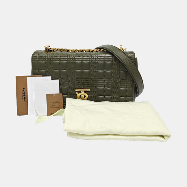 Lola Small Quilted Lambskin Green