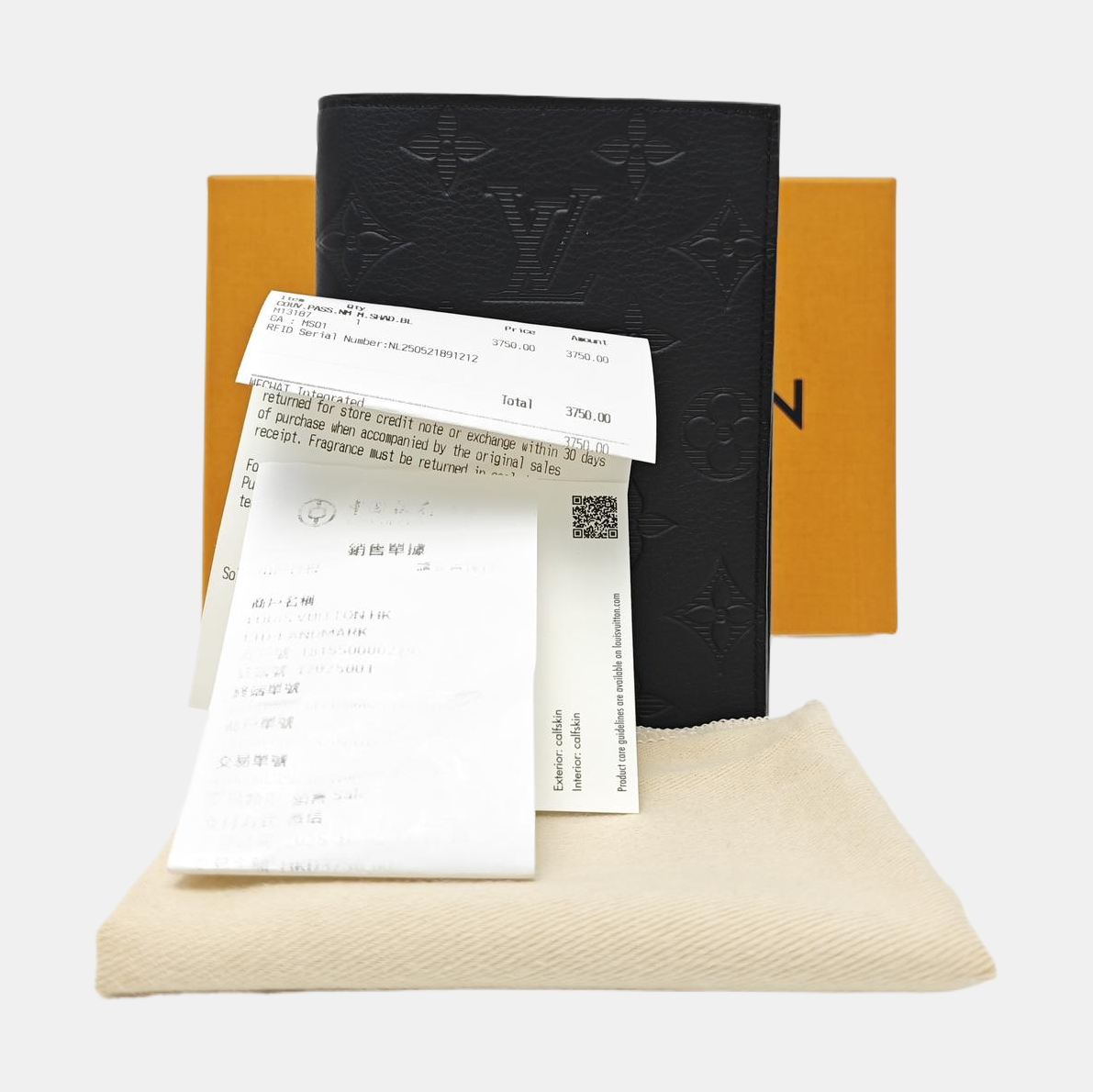 SLENDER Monogram Calfskin Black Wallet
