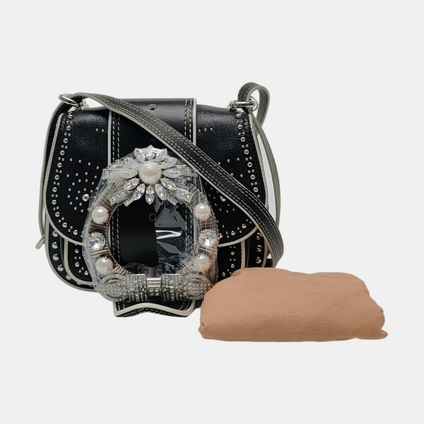 Miu Lady Calfskin Black