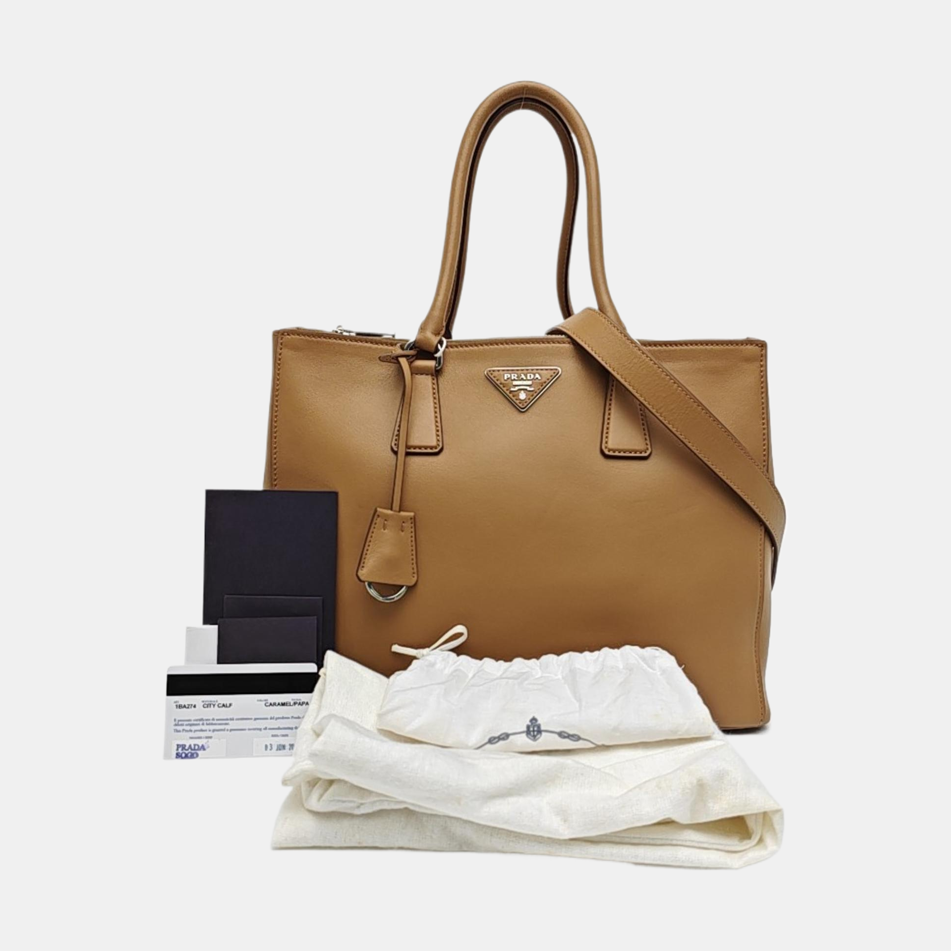 Galleria Large Calfskin Brown