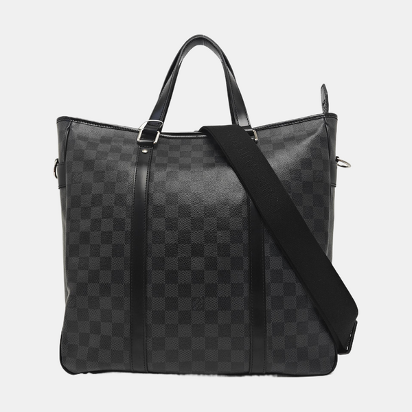 TADAO MM Damier Graphite Coated Canvas Gray