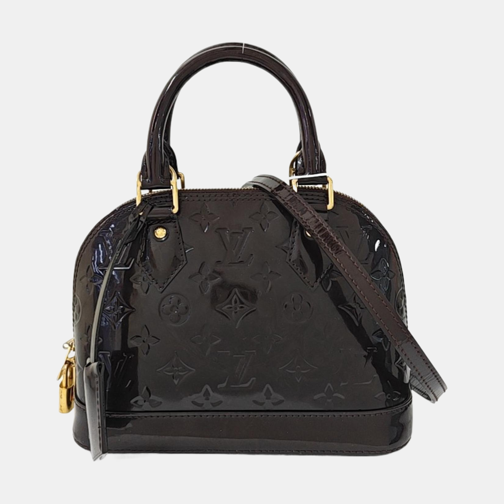 ALMA BB Monogram Patent Leather Red
