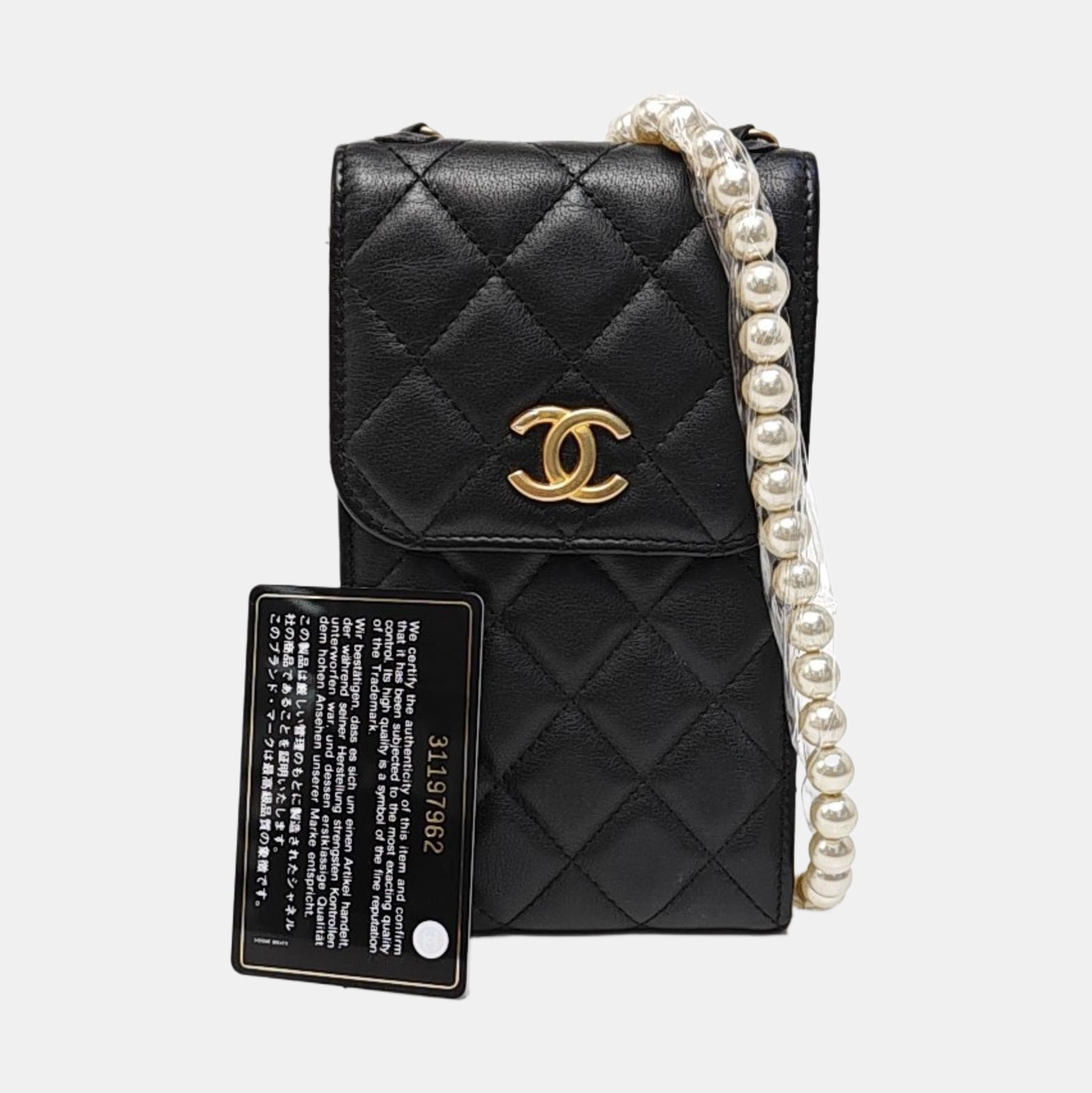 Quilted Lambskin Crossbody Bag Mini Black