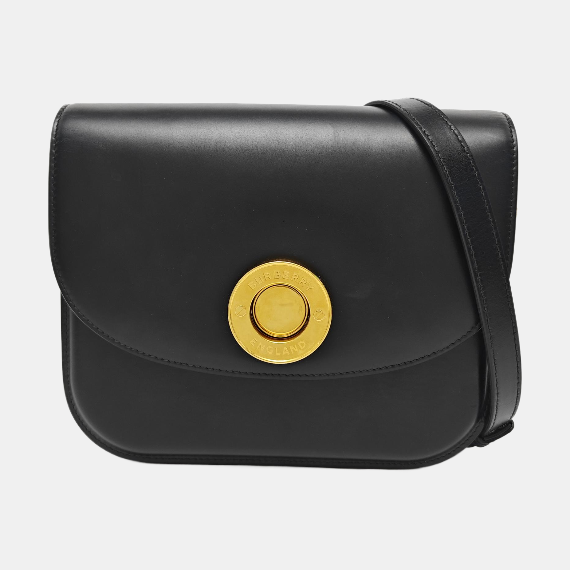Calfskin Shoulder Bag Medium Black