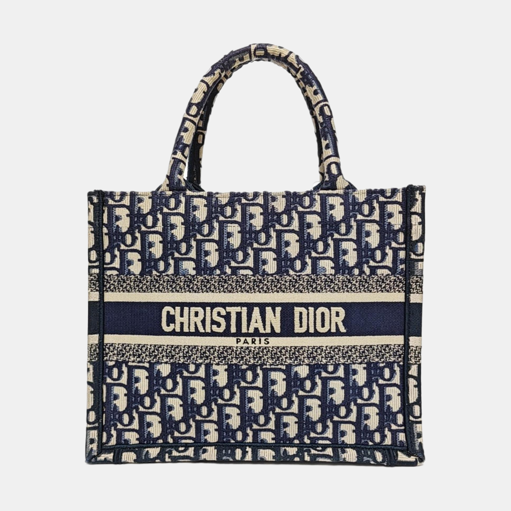 Book Tote Small Oblique Canvas Blue
