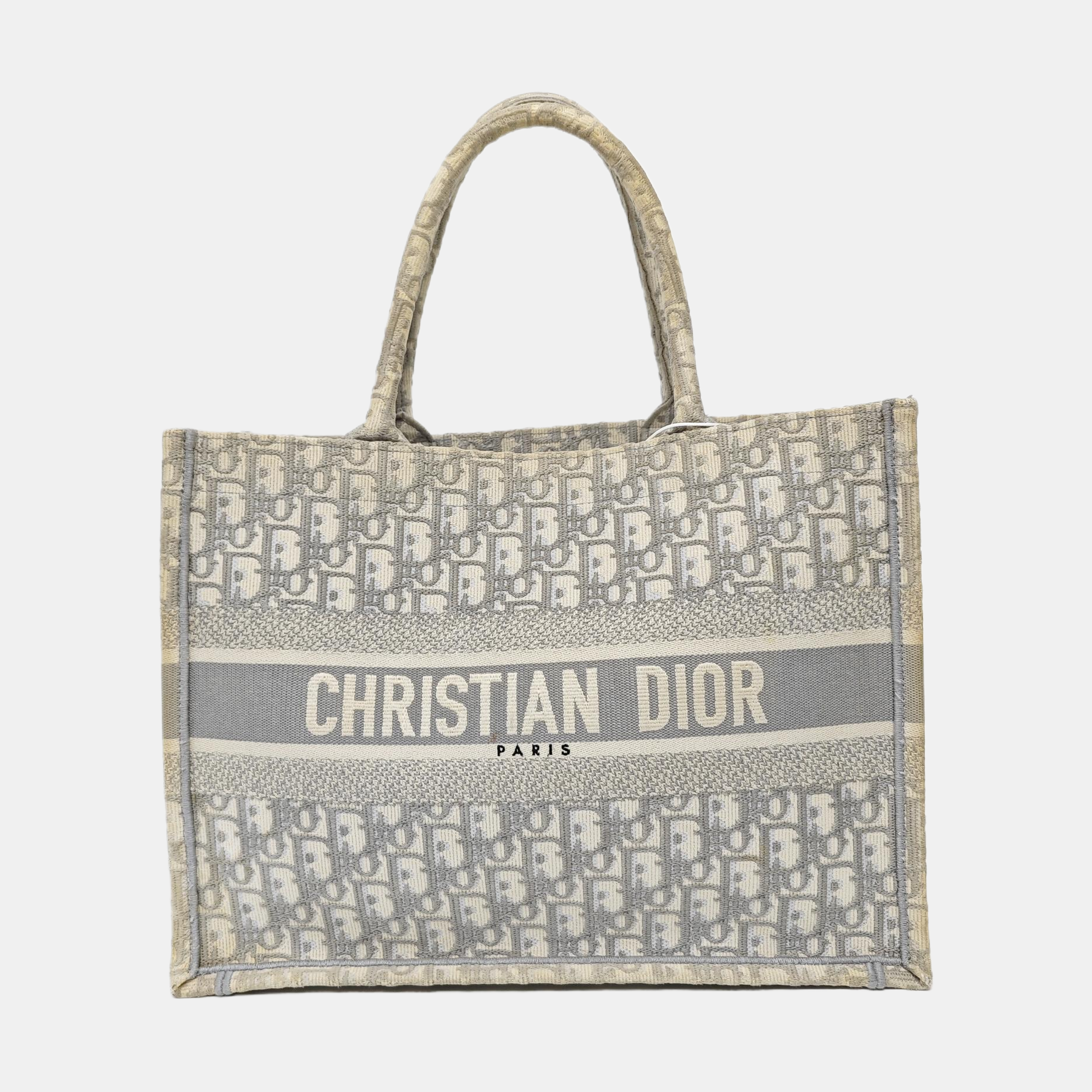 Book Tote Medium Oblique Canvas Gray