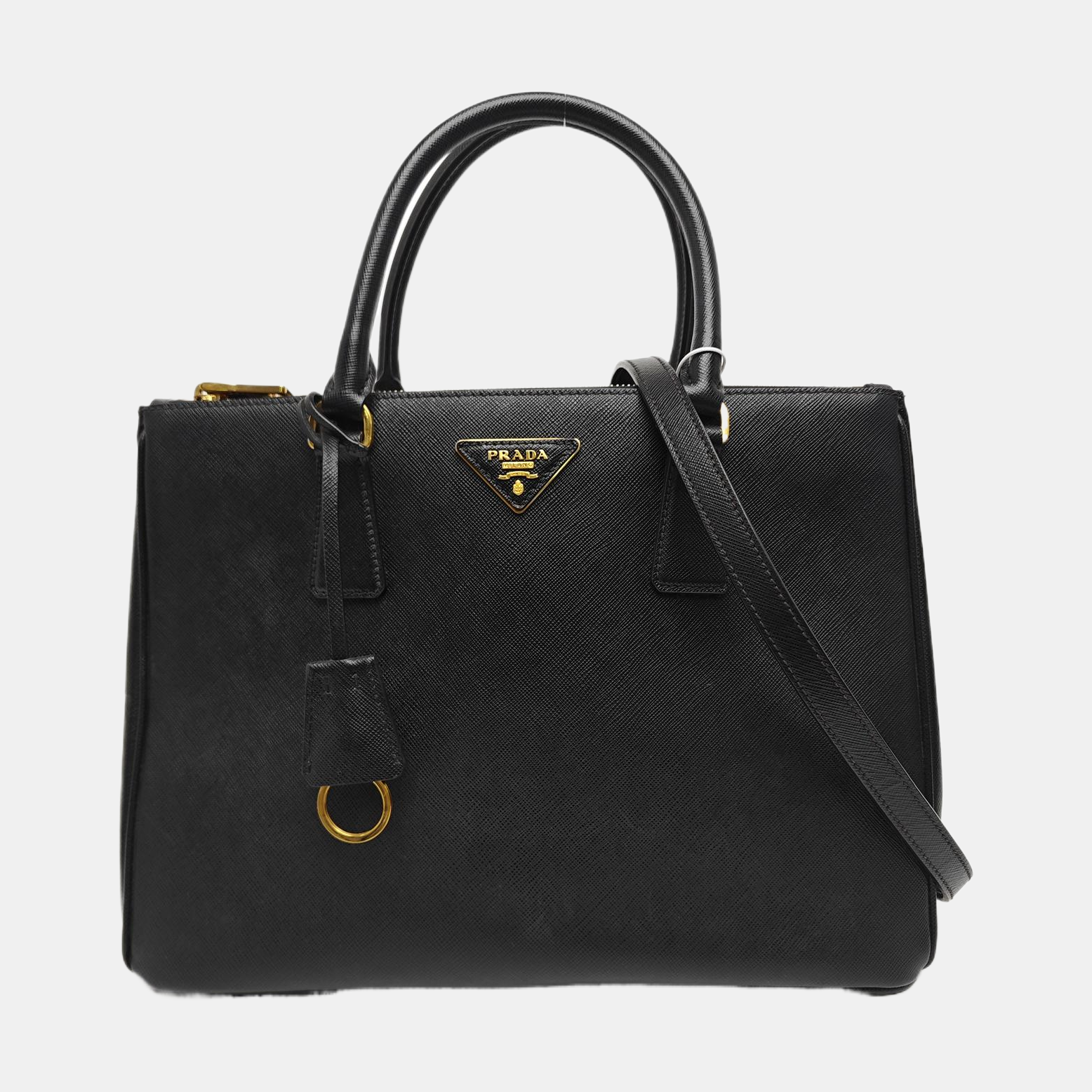 Galleria Medium Saffiano Calfskin Black