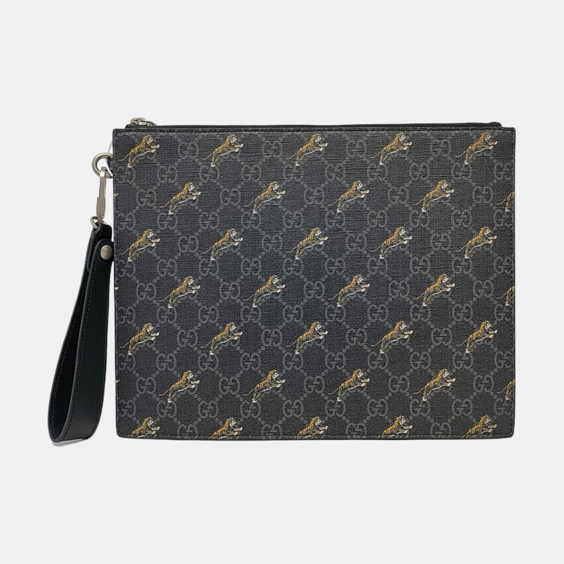 GG Supreme Monogram Coated Canvas Black