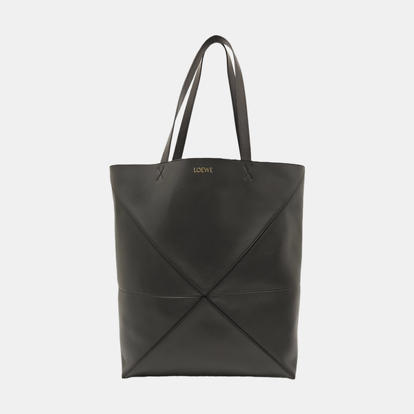 Puzzle Fold Large Calfskin Gray