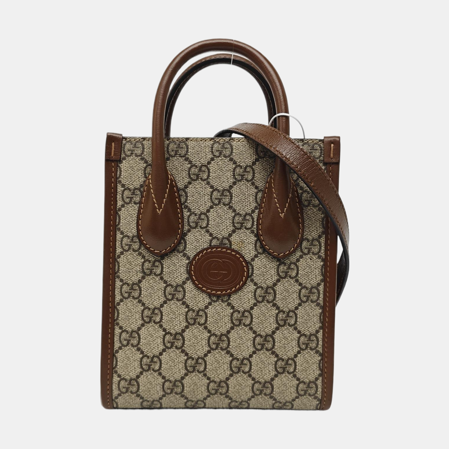 Retro Mini Monogram Coated Canvas Beige