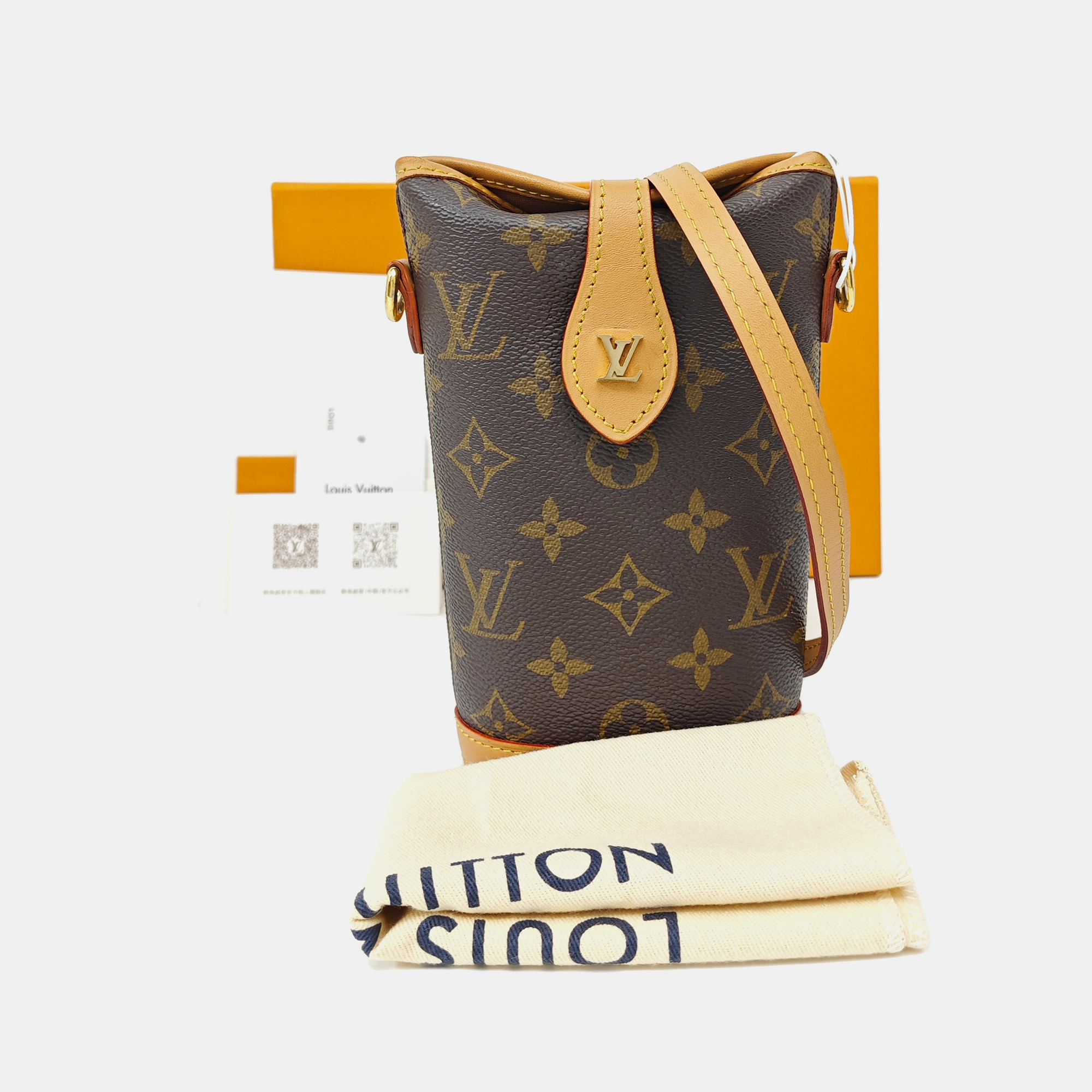 FOLD ME Monogram Coated Canvas Brown