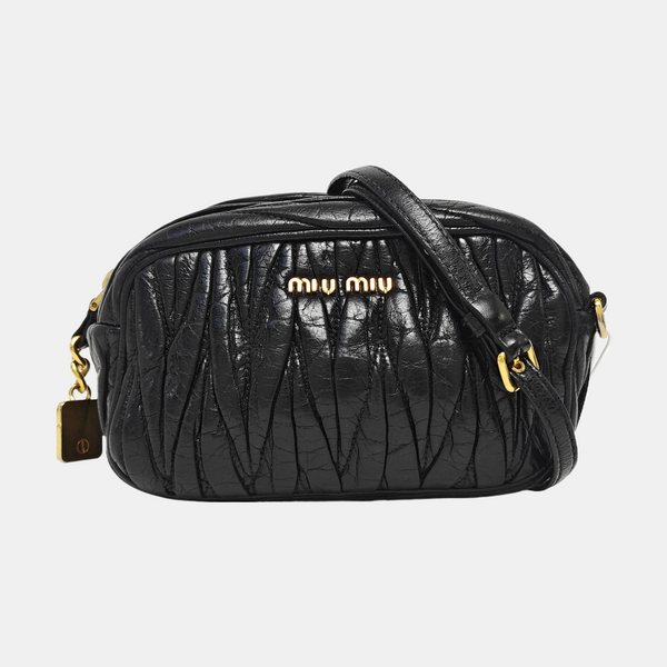 Matelassé Quilted Lambskin Black