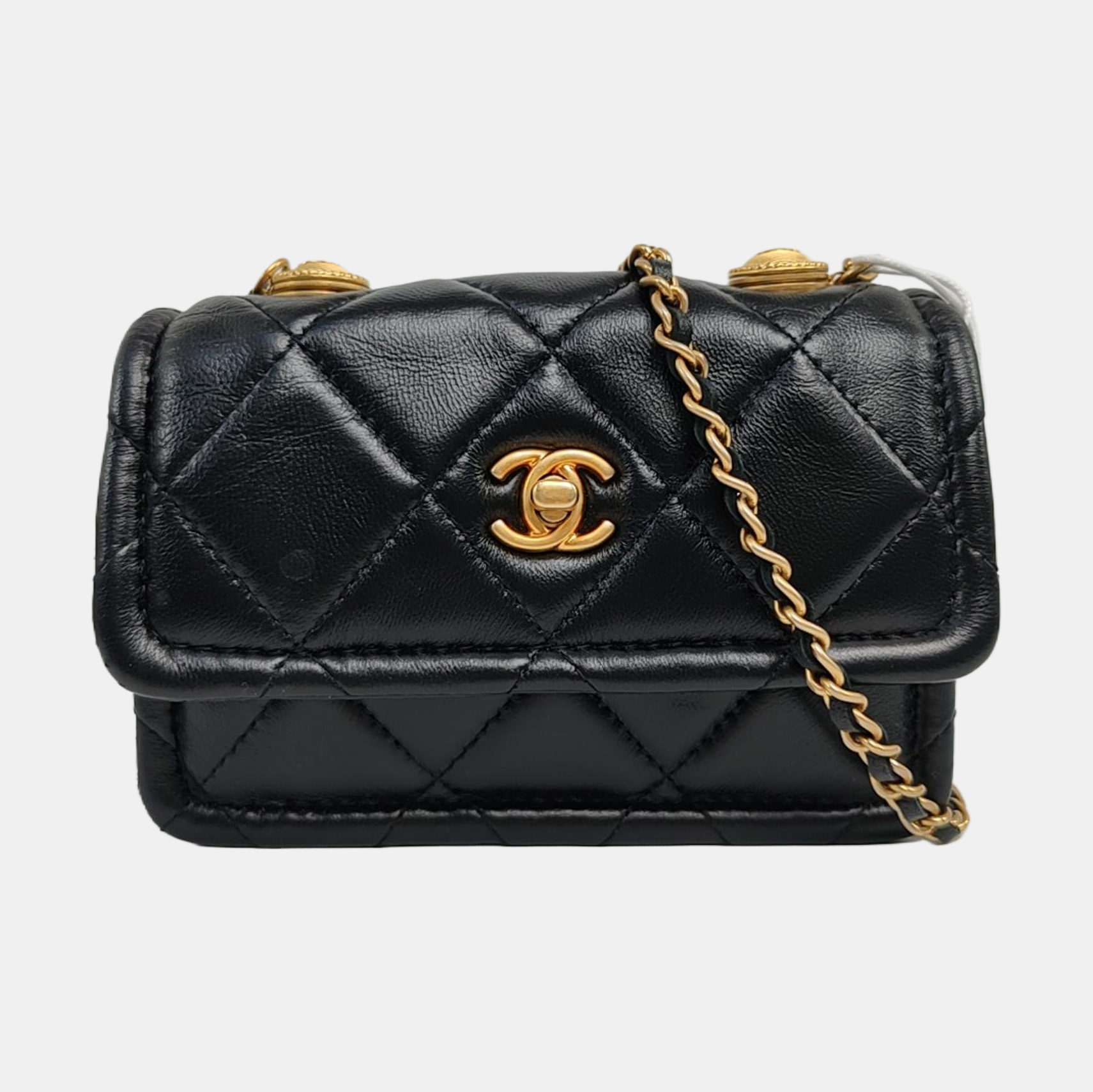 BIJOUX FLAP Quilted Lambskin Black