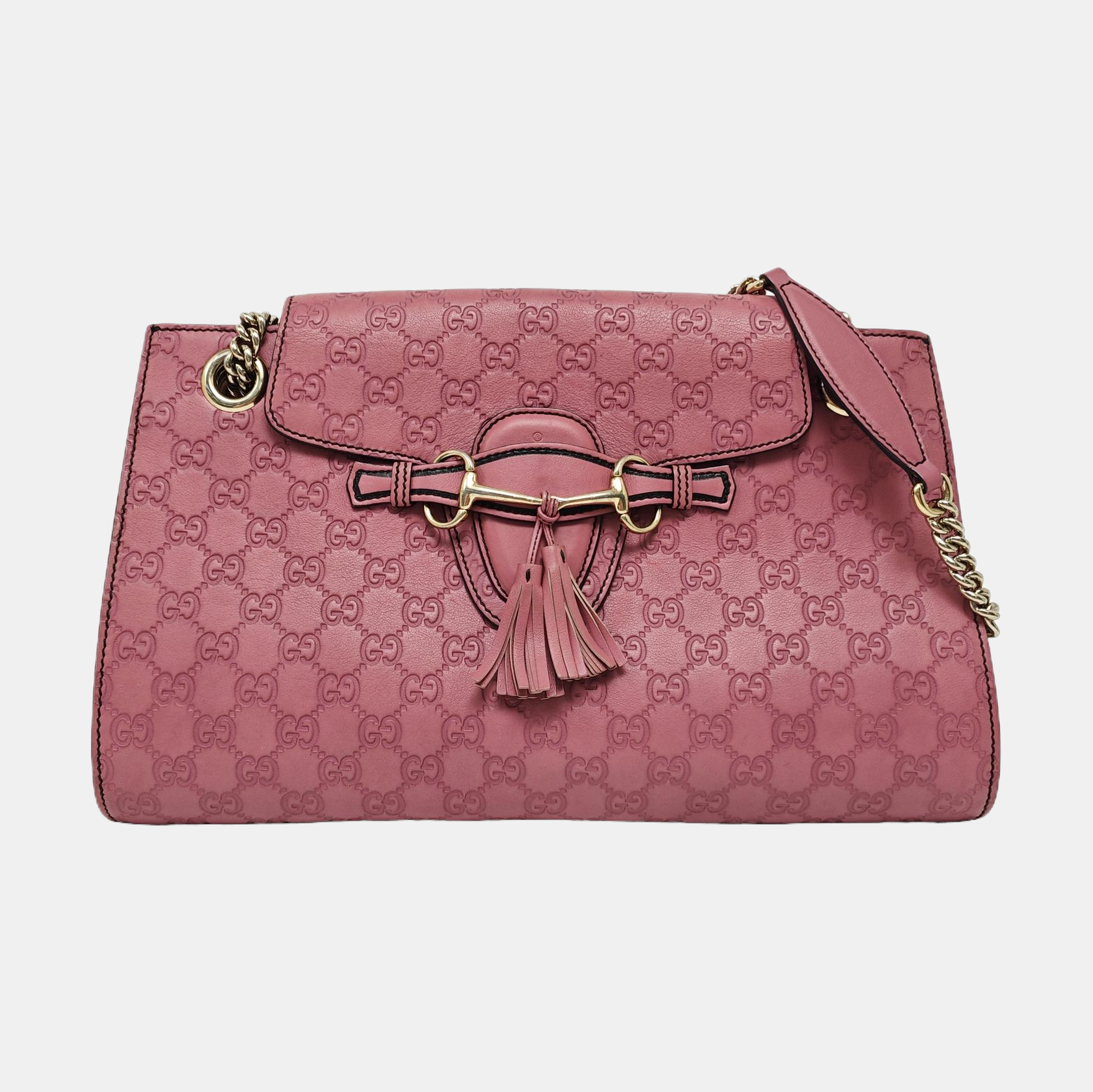 Emily Chain Monogram Calfskin Pink