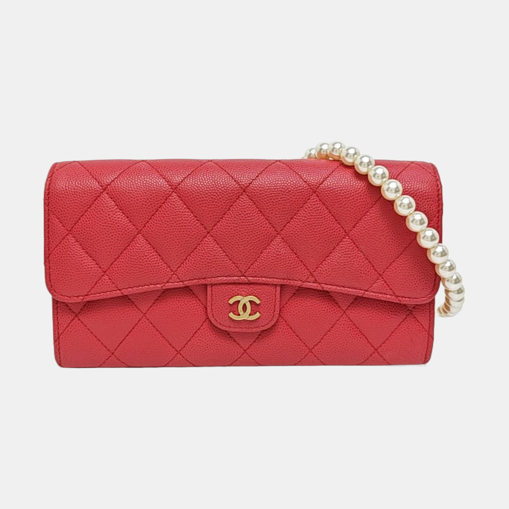 Cartera rosa de piel de cordero acolchada CLÁSICA CON SOLAPA