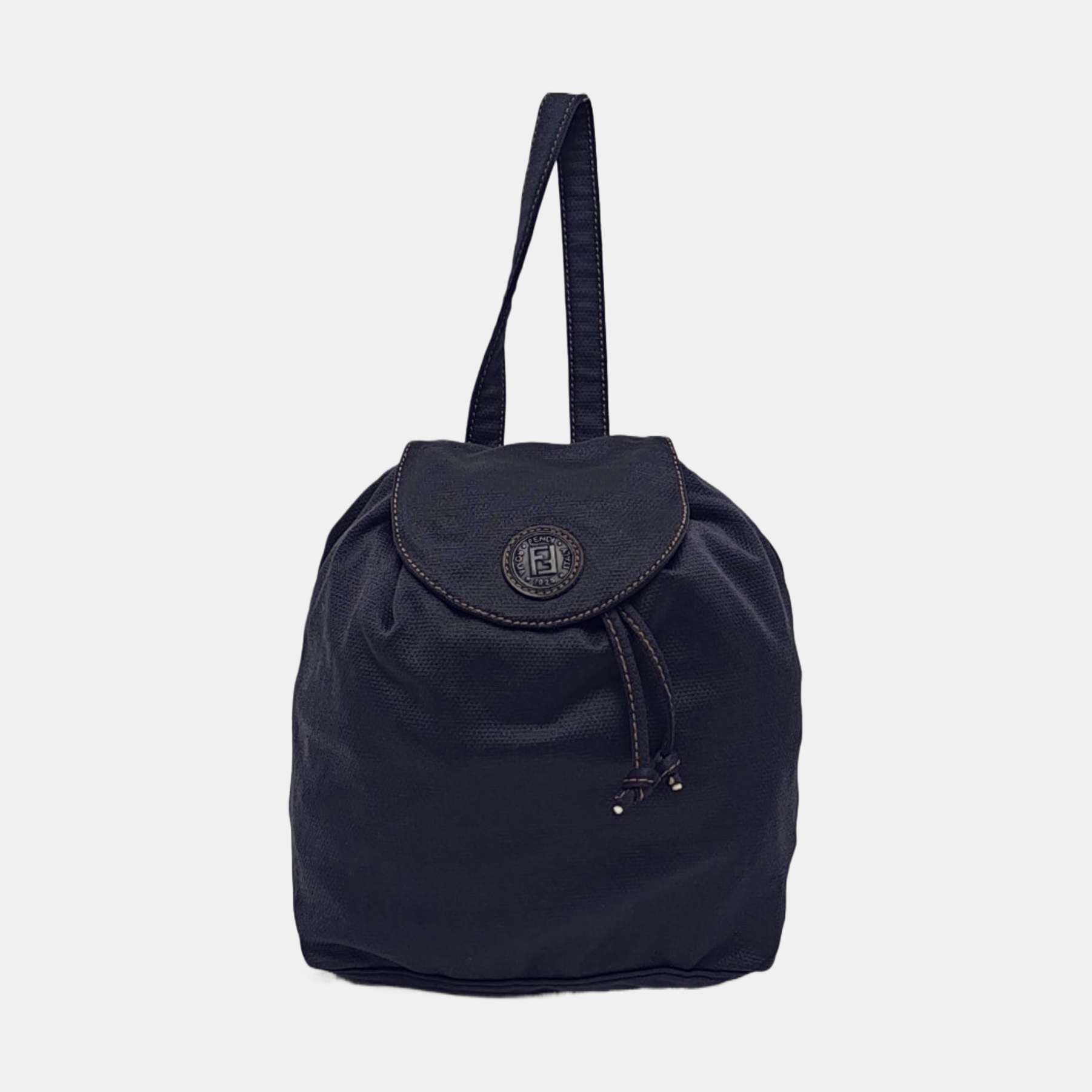 Fabric Top Handle Bag Blue