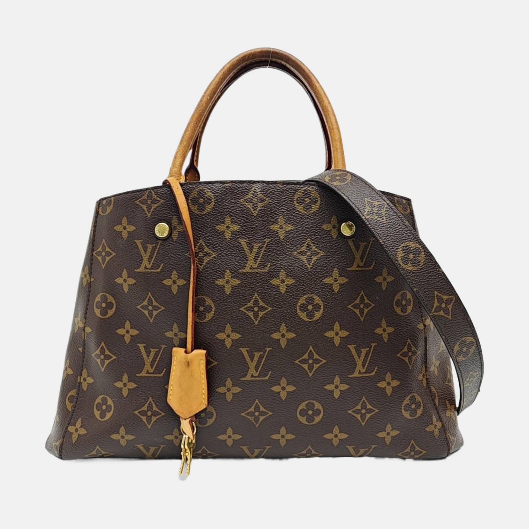 MONTAIGNE Monogram Coated Canvas Brown