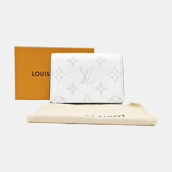 Monogram Coated Canvas Card Holder White