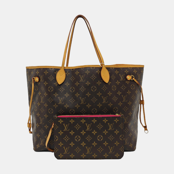 NEVERFULL GM Monogram Coated Canvas Brown
