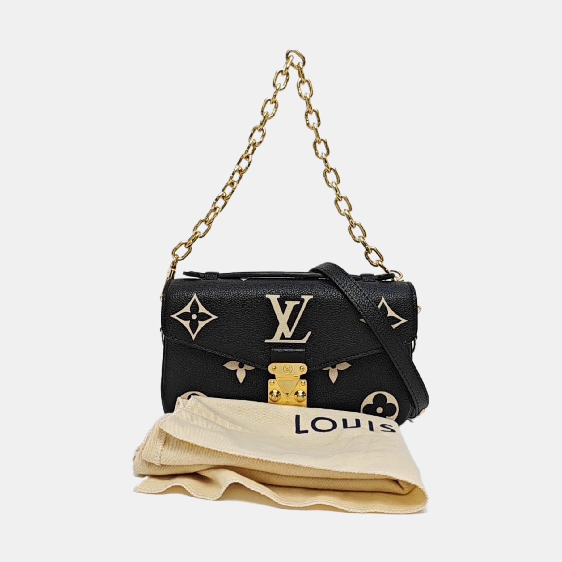 MÉTIS EAST WEST Monogram Calfskin Black
