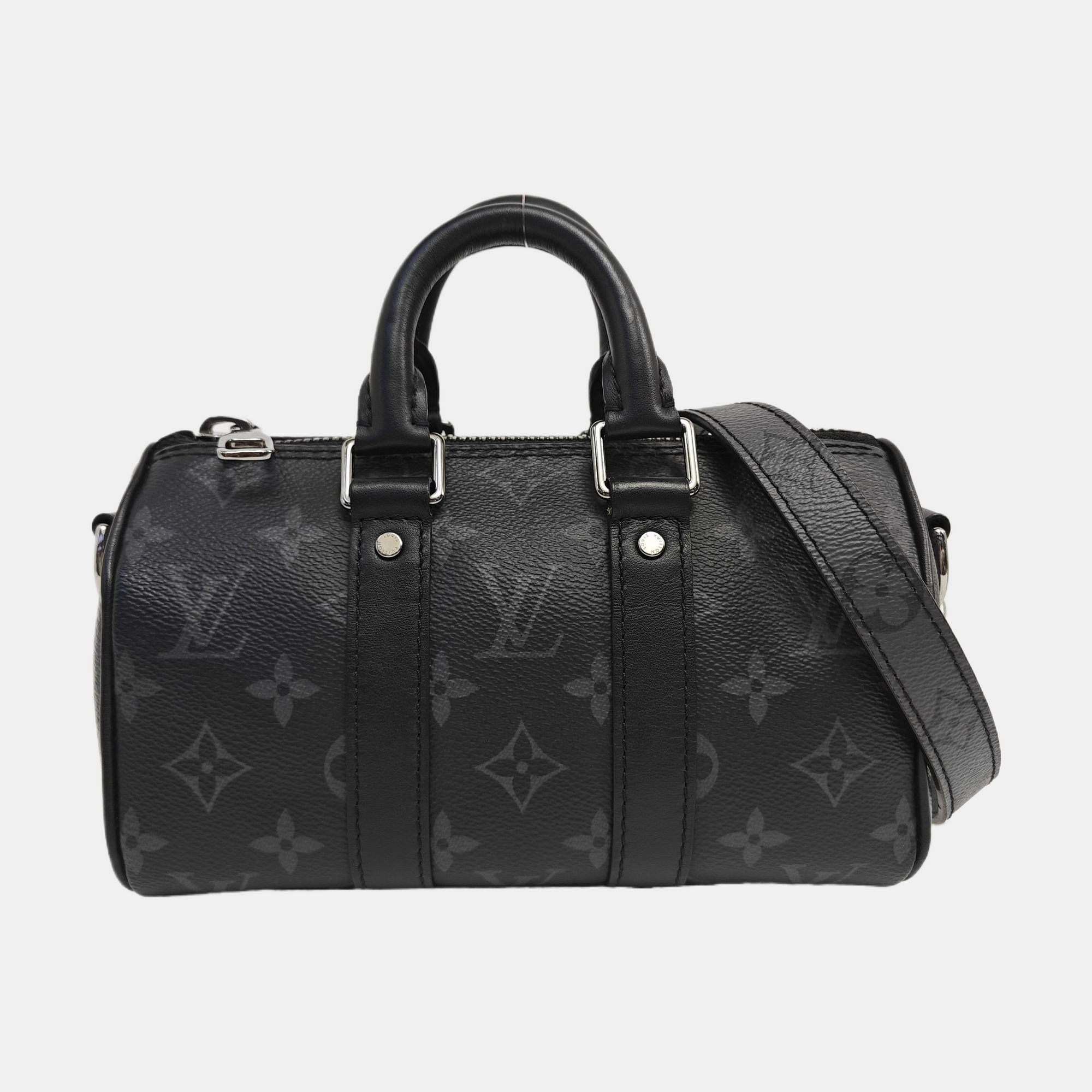 KEEPALL Mini Monogram Coated Canvas Black