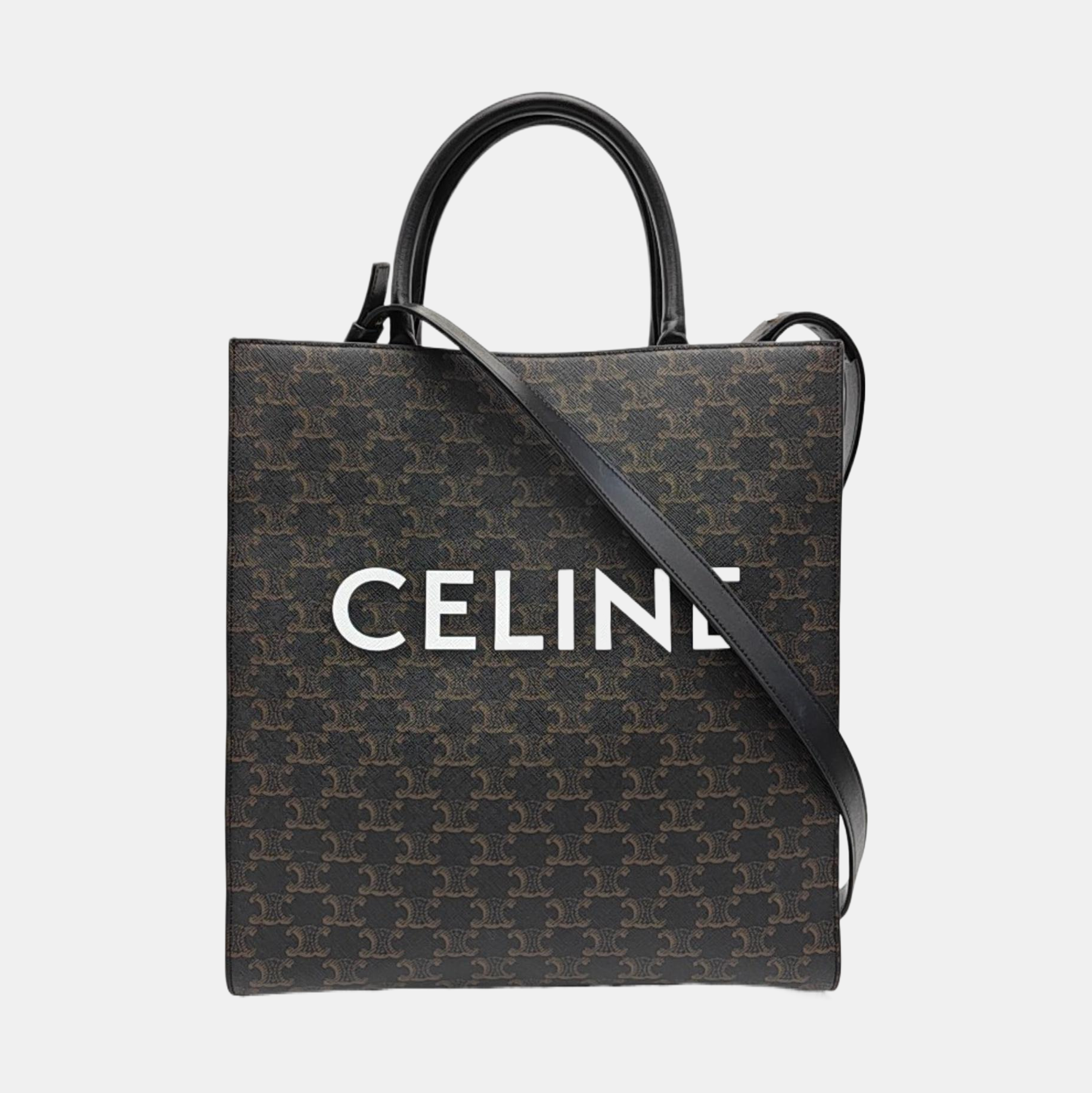 CABAS CELINE Small Coated Canvas Black