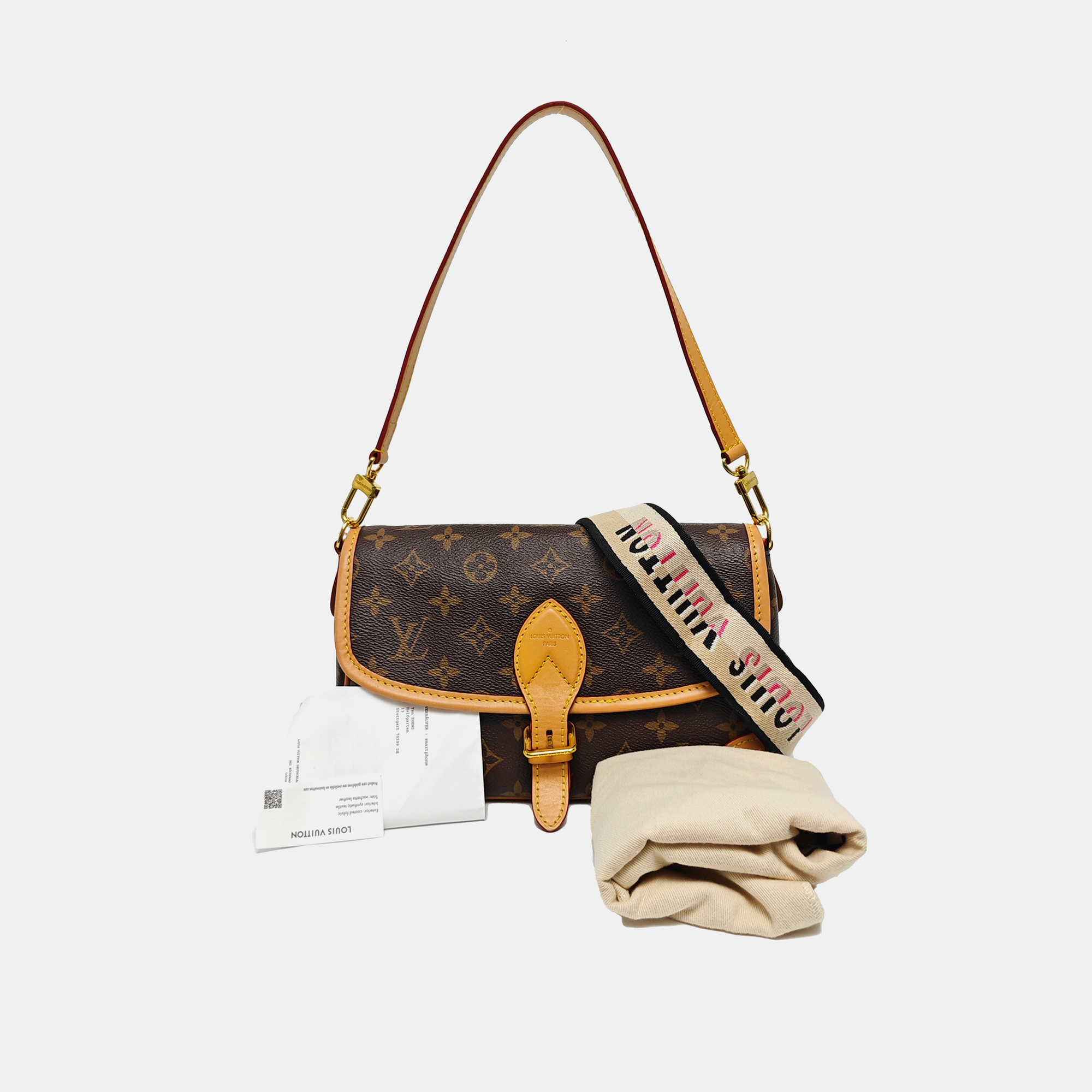 DIANE Monogram Coated Canvas Brown