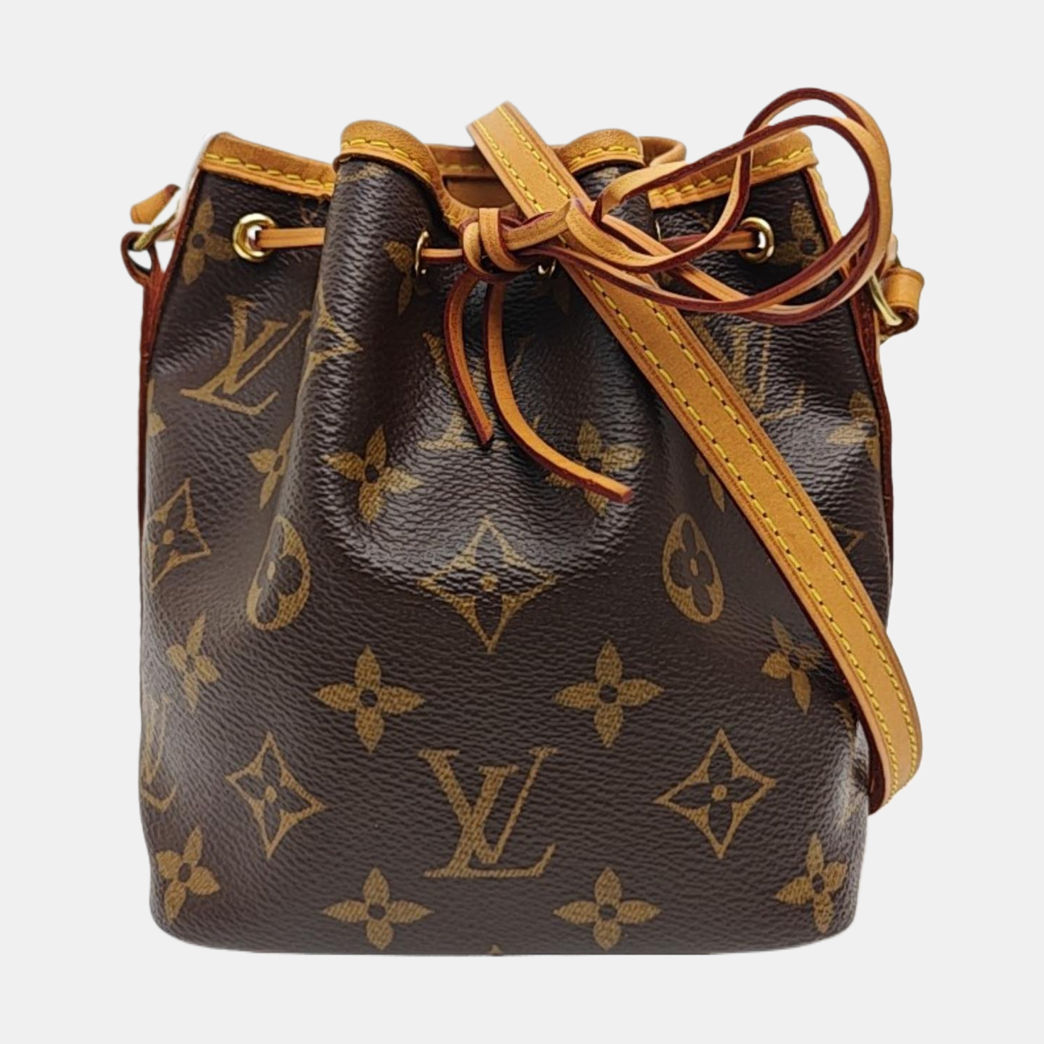 NÉONOÉ Nano Monogram Coated Canvas Brown