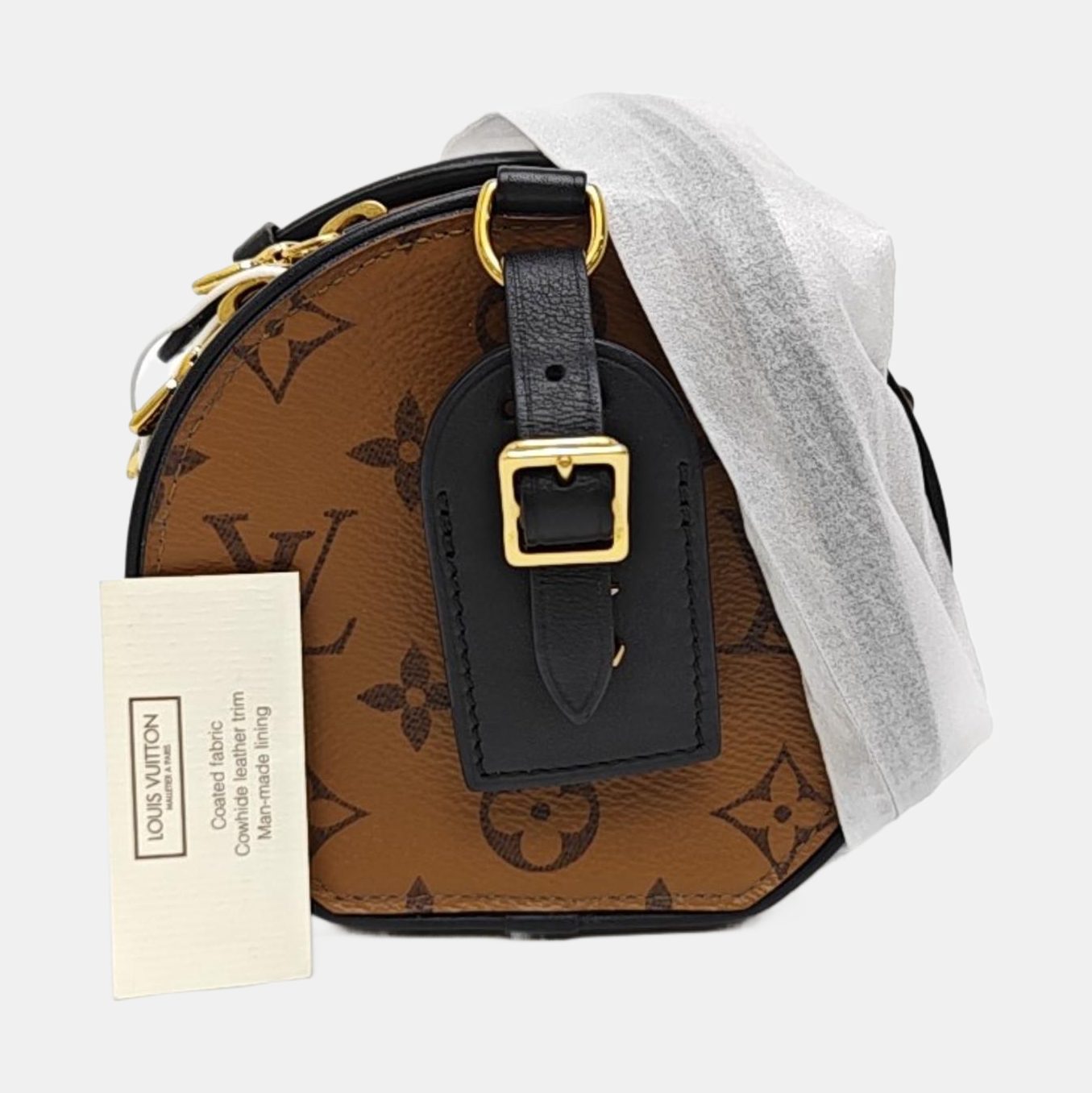 BOITE CHAPEAU Mini Monogram Coated Canvas Brown